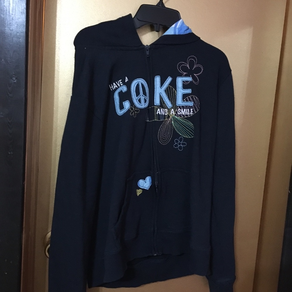 Vintage coca-cola hoodie embroidered